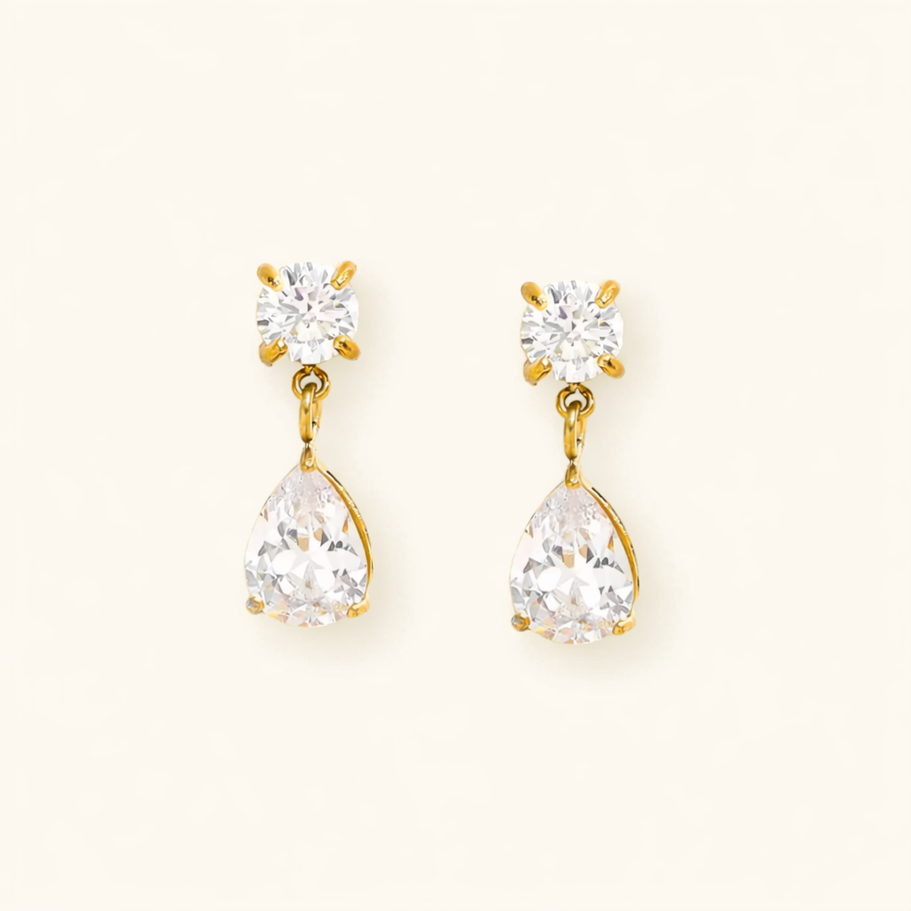 RIYA DROP TREASURE EARRINGS- 18K GOLD PLATED