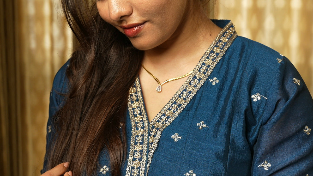 Diamond Treasure Necklace + Multi Timeless Regal Huggies Combo
