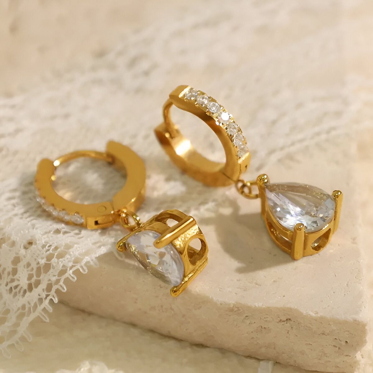 Riya Water Drop Charm Earrings